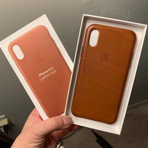 iPhone Xs Leather Case - Saddle Brown